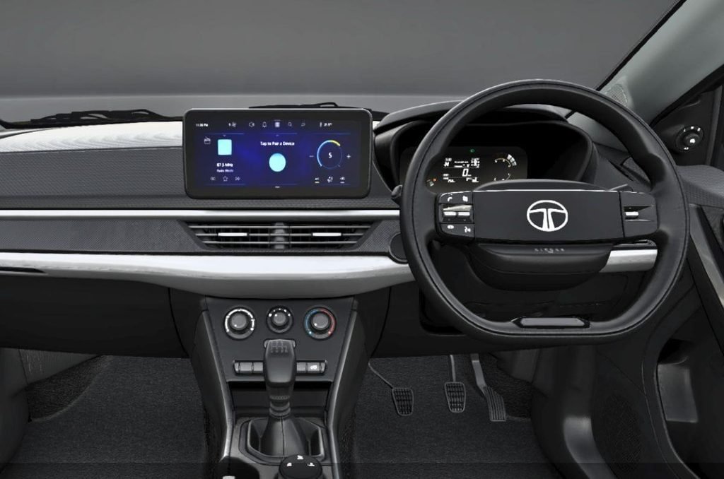 Tata Nexon dashboard and infotainment system